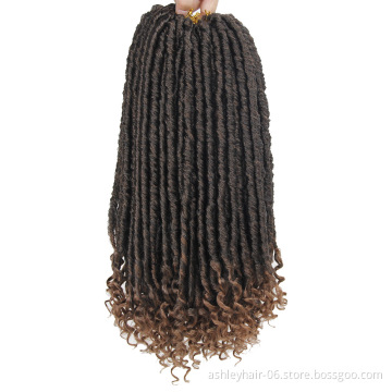 Tangle Free Wholesale Pre looped Synthetic Fiber Crochet Soft Julianna Goddess Locs Hair